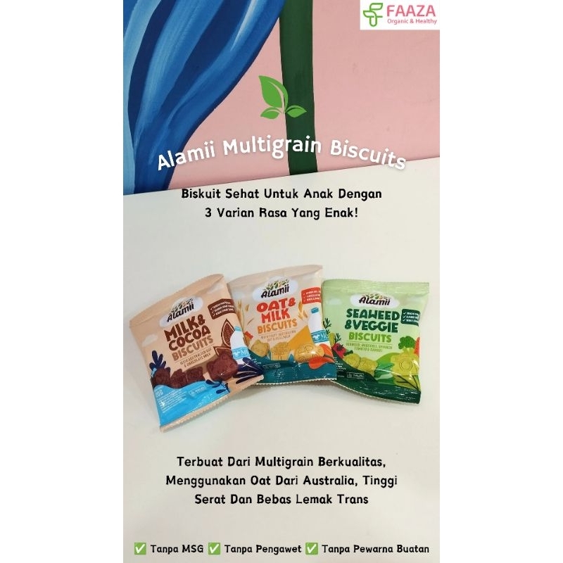 

Alamii Multigrain Biscuits - Milk & Cocoa, Oat & Milk, Seaweed & Veggie 20 g ( 1 pack )