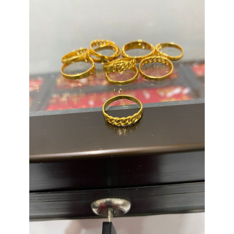 cincin koin lapis emas 22 karat