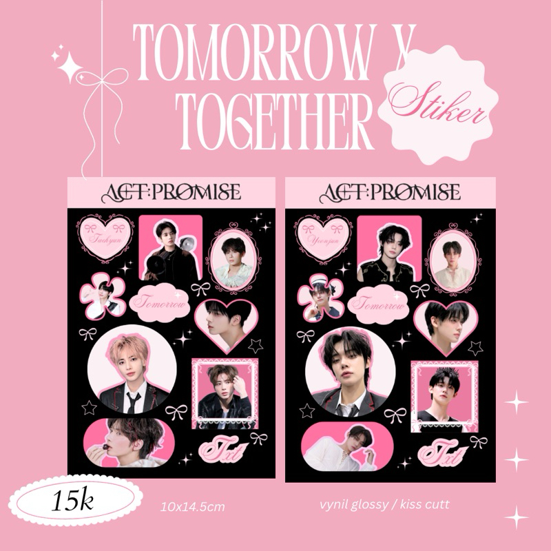 STIKER KPOP TXT | STIKER TOMORROW X TOGETHER | COQUETTE | YEONJUN SOOBIN BEOMGYU TAEHYUN HUENGKAI