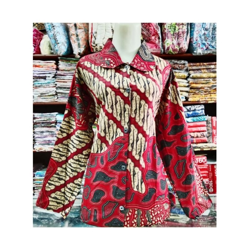 Kemeja Batik Wanita Jumbo