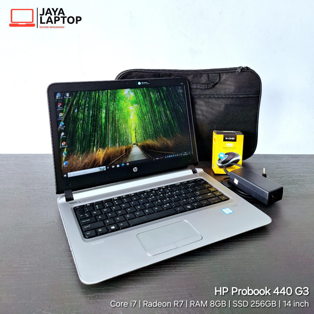 HP ProBook 440 G3 Core i7 Gen 6 RAM 8GB SSD 256GB AMD Radeon R7 14 inch Laptop Gaming Desain Grafis 