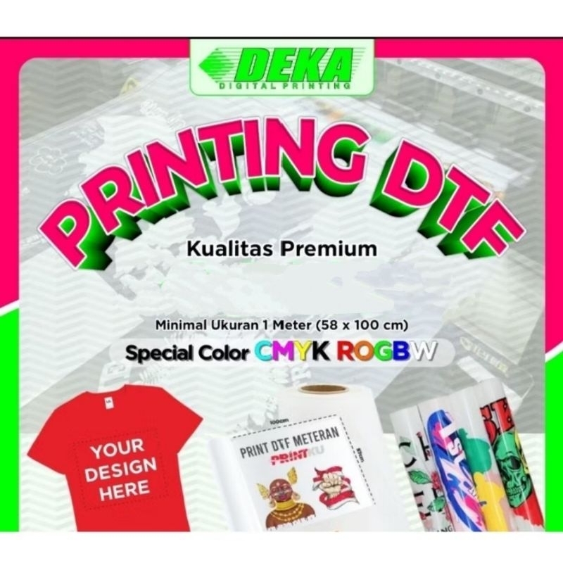 

Rad jasa cetak print DTF expres 1 hari, sablon DTF, meteran large format
