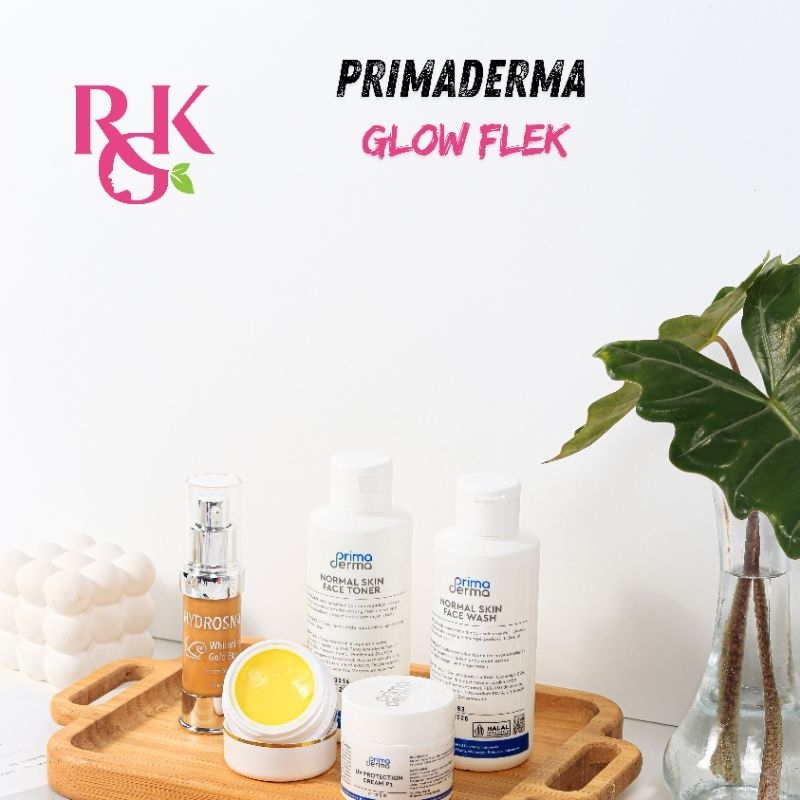 Primaderma Paket Glow Flek + Serum Hydrosnail Whitening Gold Essence