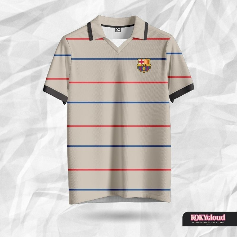 baju Jersey retro vintage Barcelona putus sepakbola