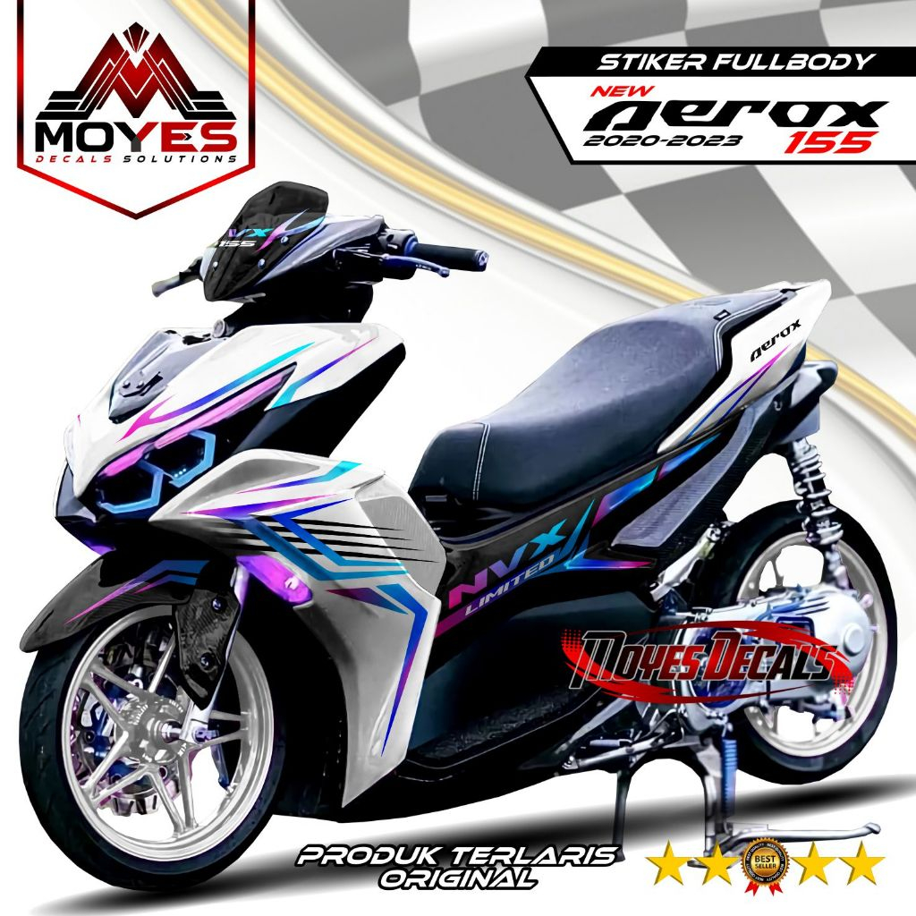 (COD) Decal Aerok New 155 Fullbody - Stiker Striping Aerok Stiker Skotlait fullbody Motor Aerok