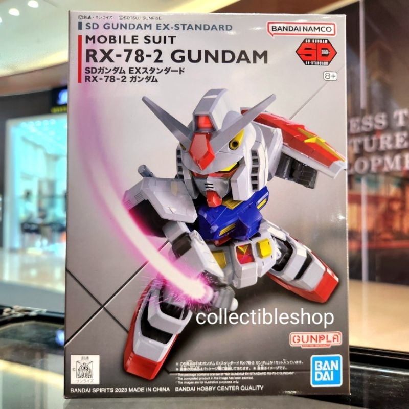 gundam sd mobile suit rx78 - 2 original bandai mainan model kit koleksi robot anak