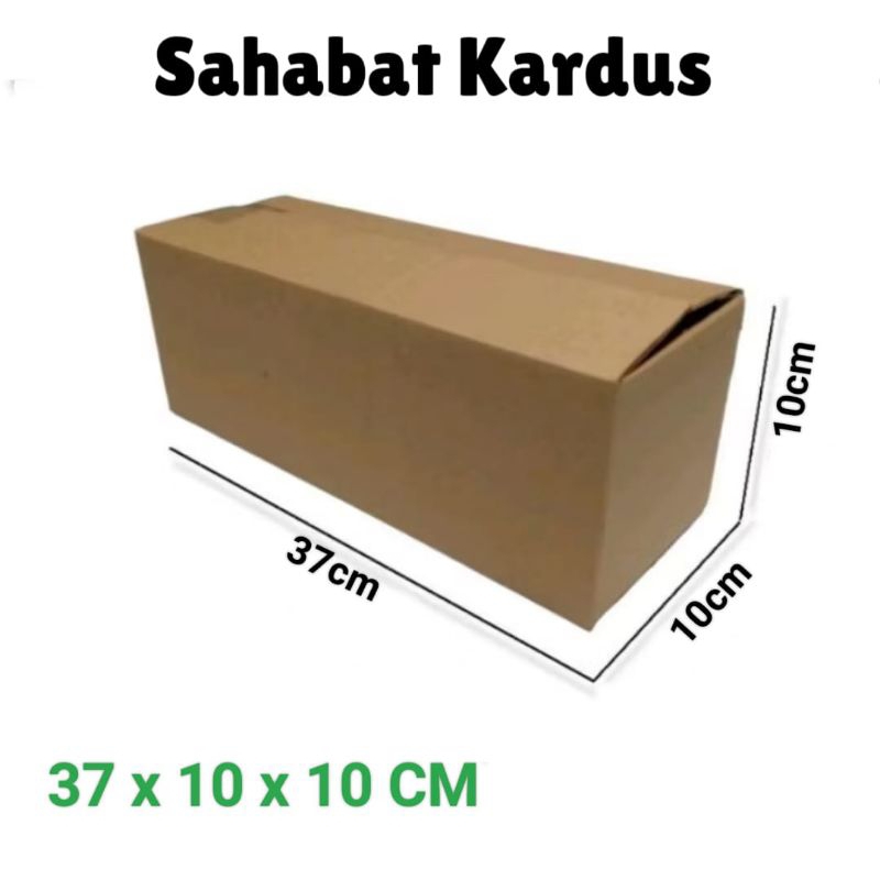 

Kardus box Ukuran 37x10x10 cm single wall polos