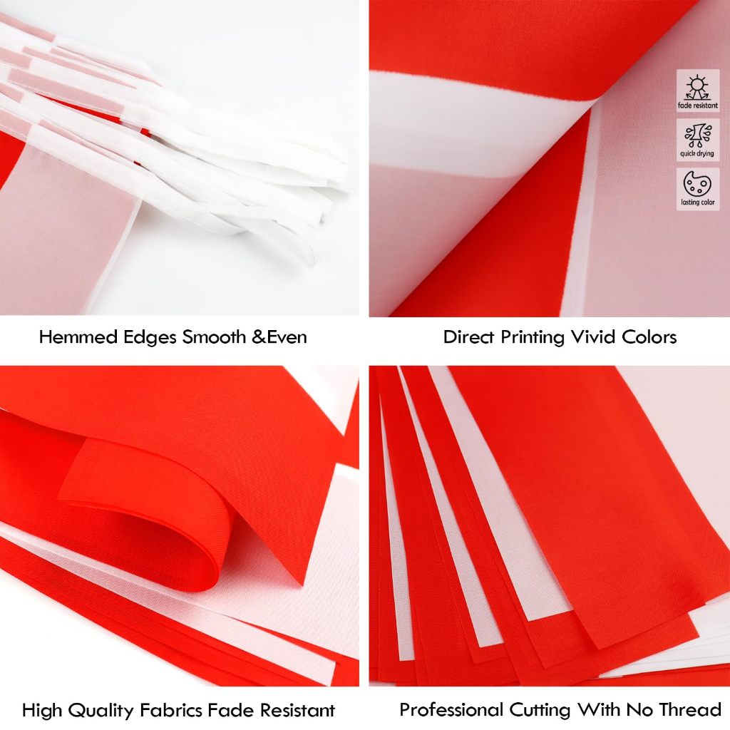 20Pcs Bendera Merah Putih 5 Meter Bendera Kain Segitiga Bendera Hias Festival Bendera Indonesia -