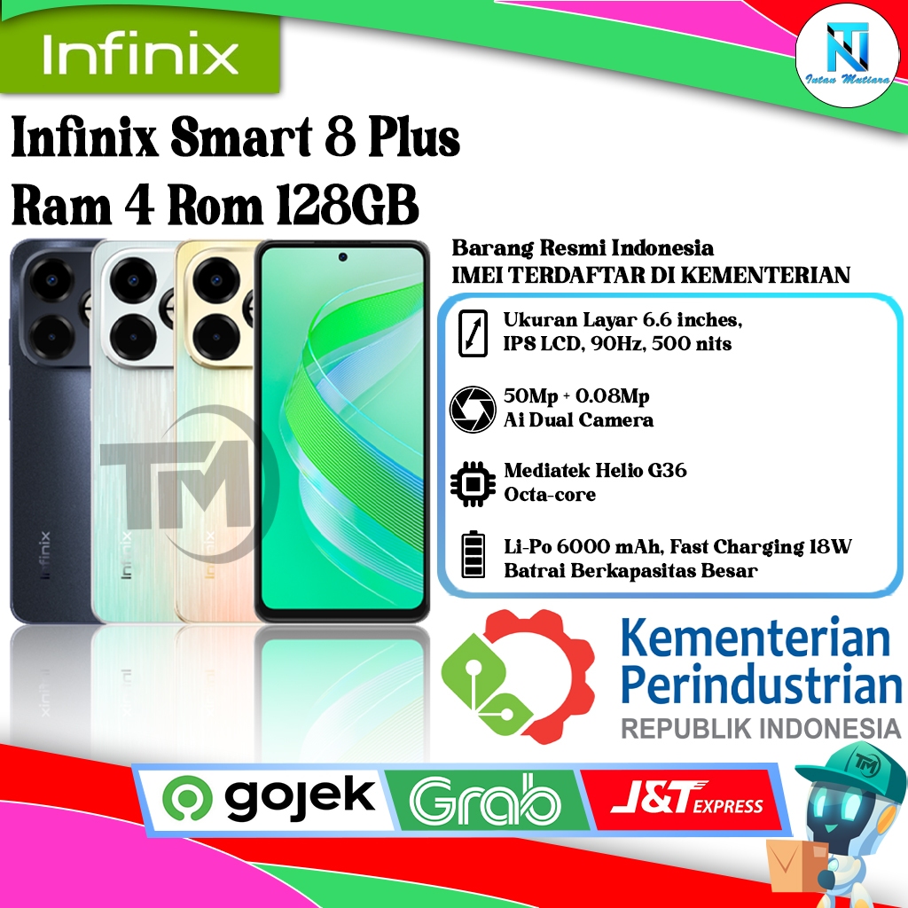 Infinix Smart 8 Plus Ram 4GB Rom 128GB