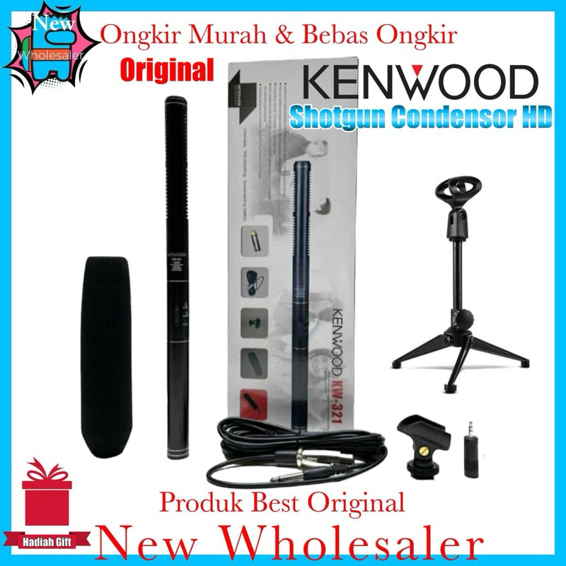 Mic Shotgun Live steaming kenwood 231 Hd Audio Kabel 5 meteran Kw231 original