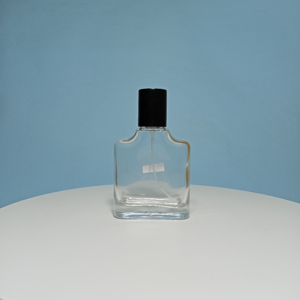 PX 305 Botol Zaza 50ml Semi Press / Botol Parfum Zaza 50ml set Cap Hitam