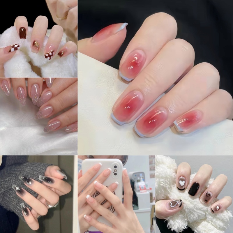 Kuku Palsu + Lem Nail Art Kuku Palsu Anak Nail Art Kuku Palsu Press On Nails Handmade