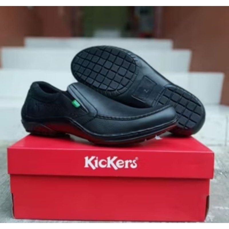 TERLARIS Sepatu Kulit Pria Sepatu Kickers Pria Sepatu Pantovel Pesta Kerja Dinas Casual Pria
