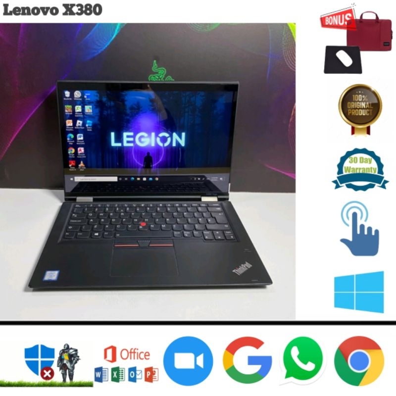 Laptop Lenovo X380 Yoga Core i5 Gen 8 Ram 8 SSD 256 Win 10 Flip - Touchscreen