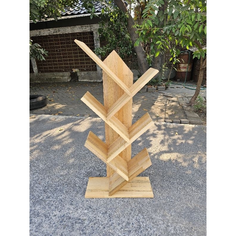 Rak Pohon / Rak Modern Minimalis / Rak Buku Serbaguna Full Kayu Solid