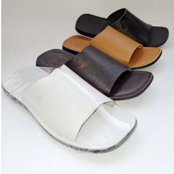 SANDAL SELOP PRIA KULIT ASLI SANDAL SELOBONG SANDAL KOKOP SANDAL BAPAK BAPAK