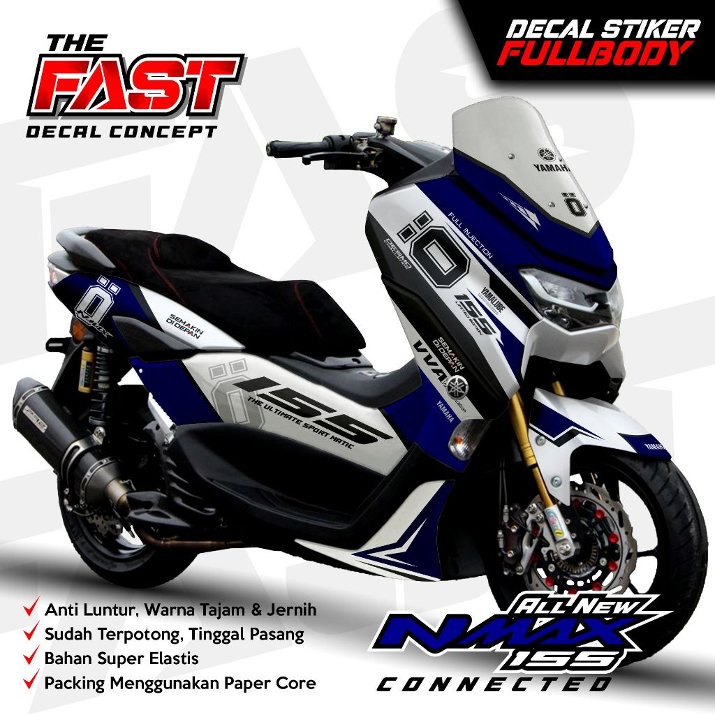Yamaha Nmax New 155 Stiker Terbaru Fullbody Ohlins Decal Striping Nmax New 155 Yamaha
