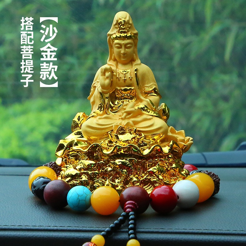 [SPRINTT] PM002 Pajangan Mobil Patung Dewi Kwan Im Dengan Kalung Pajangan Dashboard