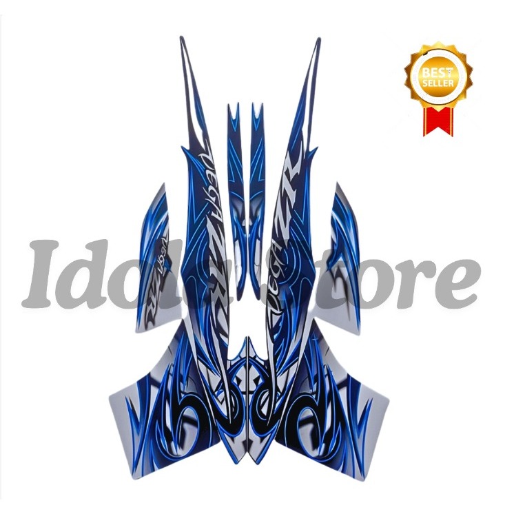 Stiker Striping Vega ZR 2010 Biru Putih List Stiker Standar Vega ZR 2010 Terbaik Berkualitas