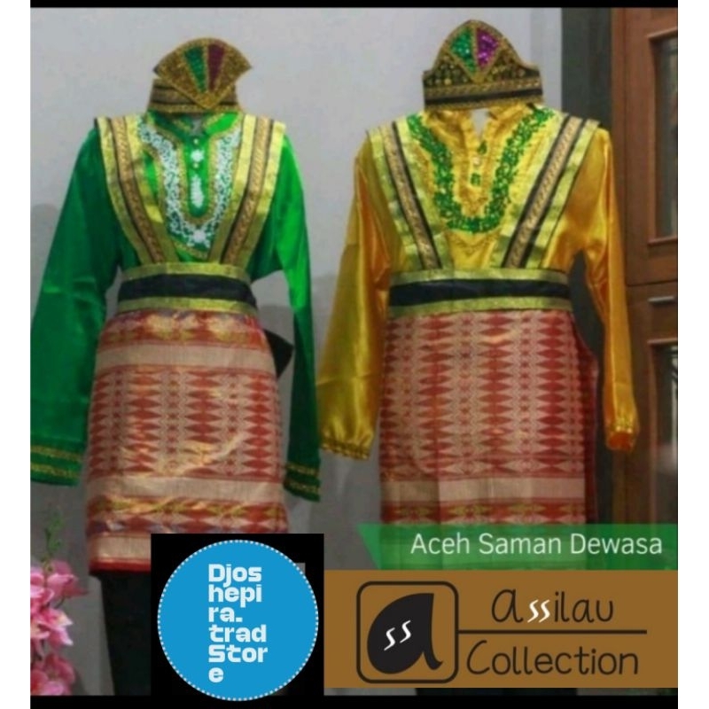 baju adat Aceh saman dewasa satuan/(pria&wanita)