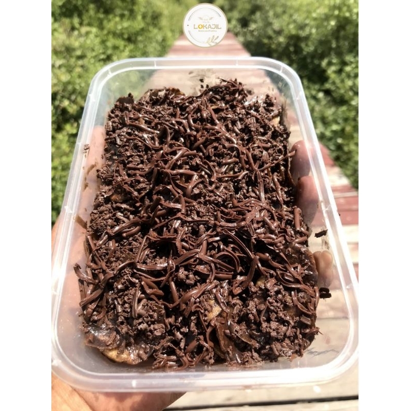 

Keripik Pisang Cokelat Lumer Full Topping 125g by Lokajil
