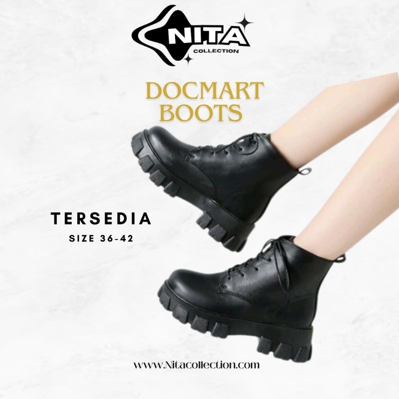Sepatu Docmart Boots Korea Style Sepatu OOTD Wanita Sepatu boots wanita