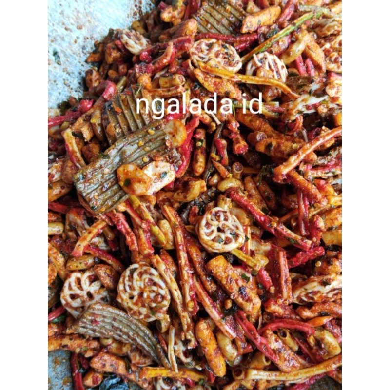 

seblak mix campur kemasan 500 gr pedas daun jeruk