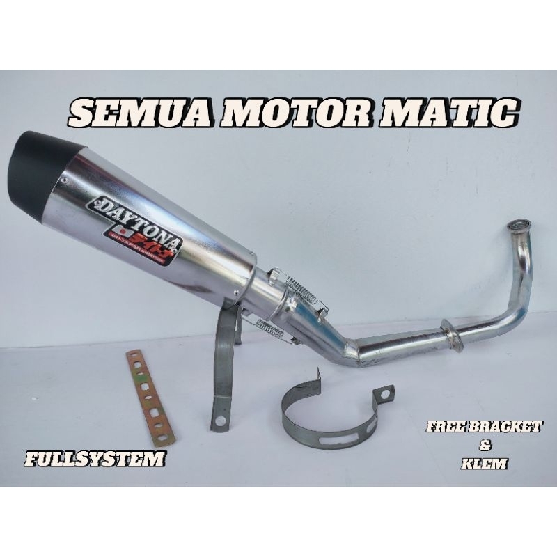 knalpot racing DAYTONA semua motor honda matic.beat karbu,beat pgm-fi,beat esp-fi,vario 110 karbu/te