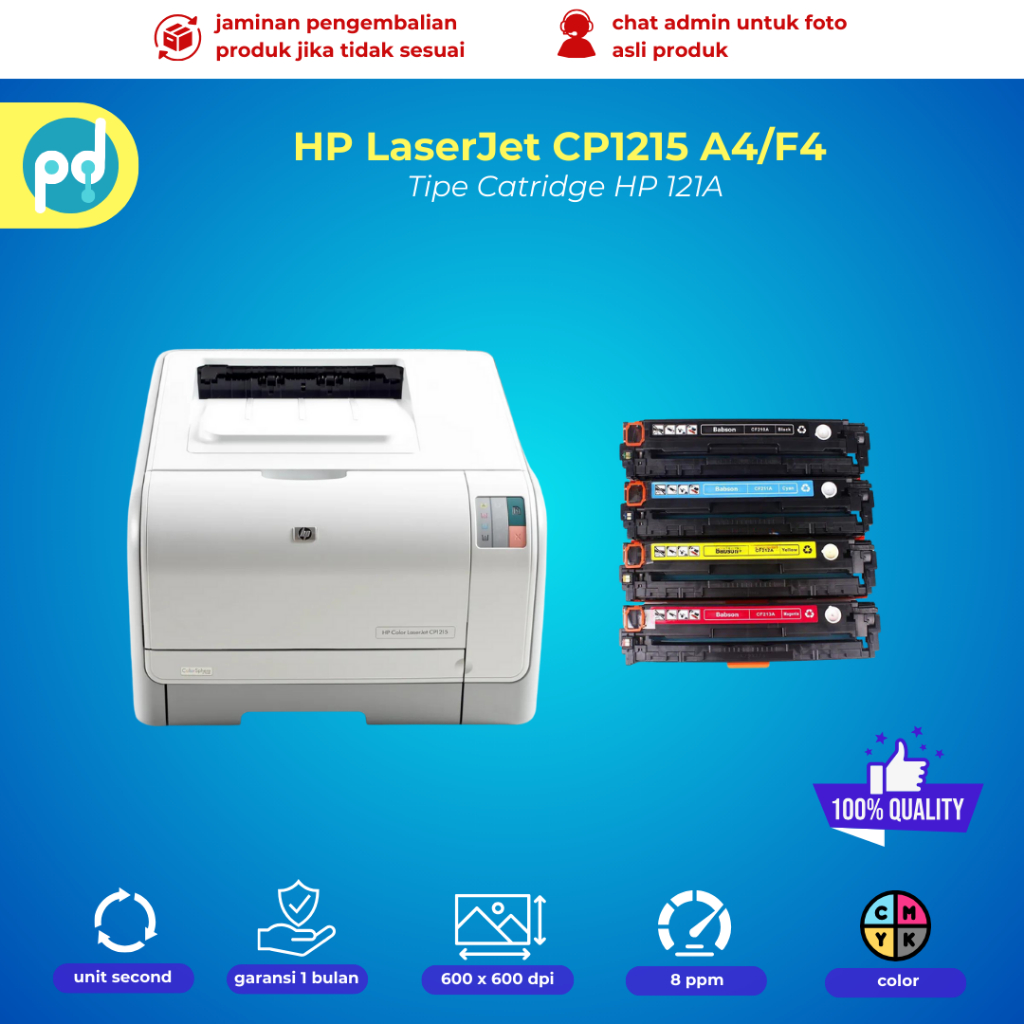 Printer Warna Hp Laserjet CP1215 Kertas A4 F4 Printer Stiker Undangan