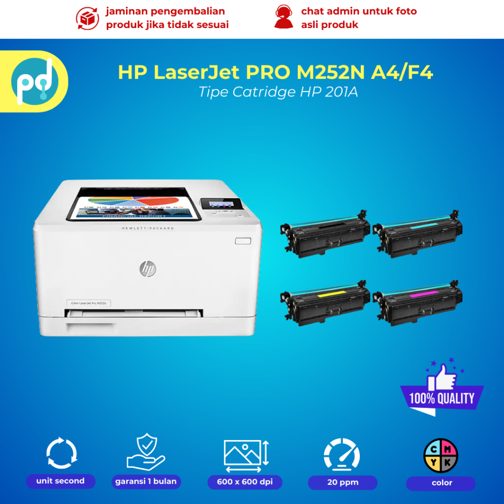 Printer Warna Hp Laserjet Pro M252n Kertas A4 F4 Printer Stiker Undangan