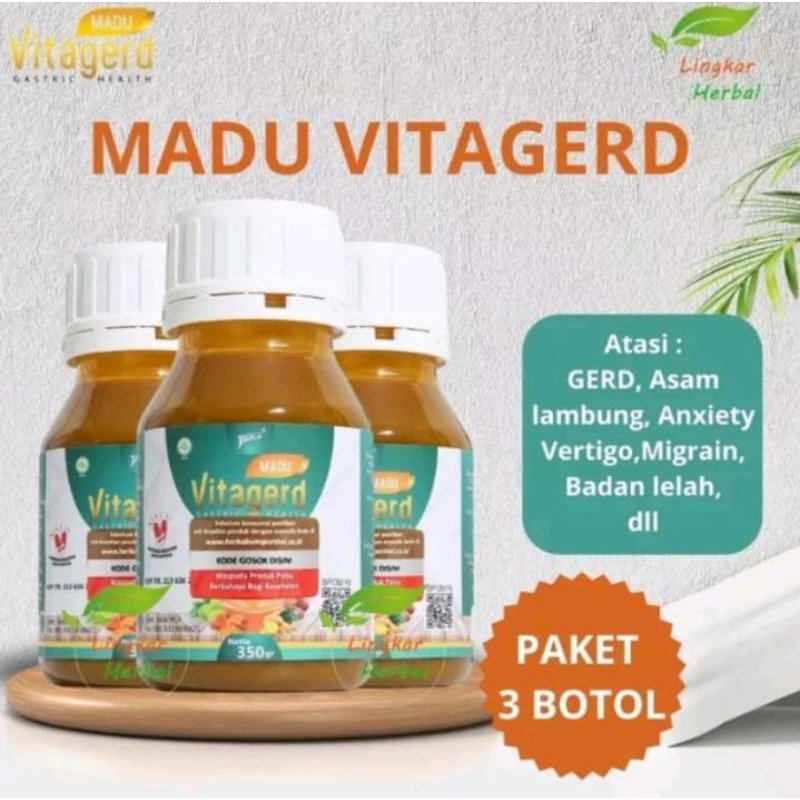 

3 Botol Madu Vitagerd Herbal Asli Untuk Kesehatan Pencernaan 100%Original