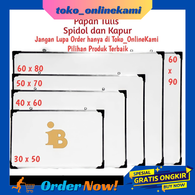 

Papan Tulis / White Board Murah Berkualitas / Papan Tulis Spidol Dan Kapur / WhiteBoard High Cuality