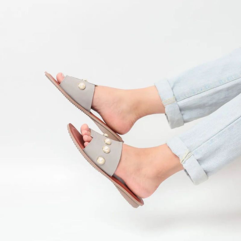 JD leather sandal mutiara sandal harian sandal flat