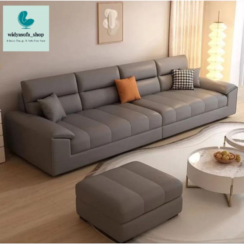 Sofa Ruang Tamu 4 Seater Full Set Busa Super Empuk