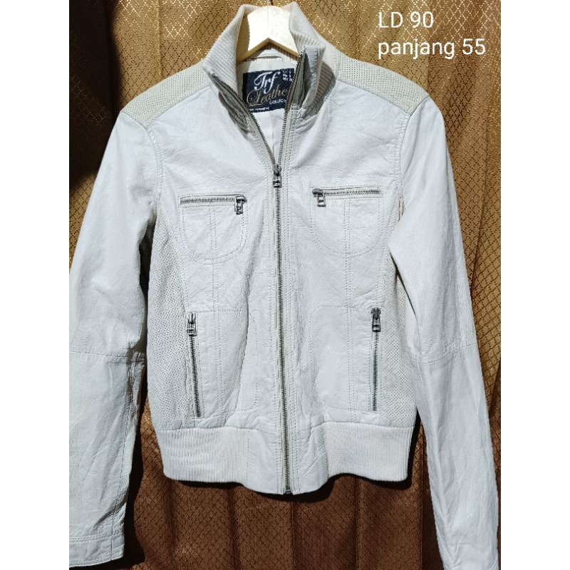 jaket vintage kulit jaket vtg putih jaket kulit zara trafaluc jaket kulit putih wanita jaket kulit z
