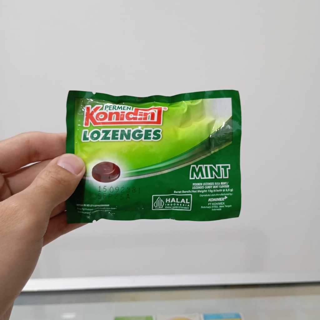 

PERMEN KONIDIN LOZENGES RASA MINT 1 STRIP ISI 6 BUTIR