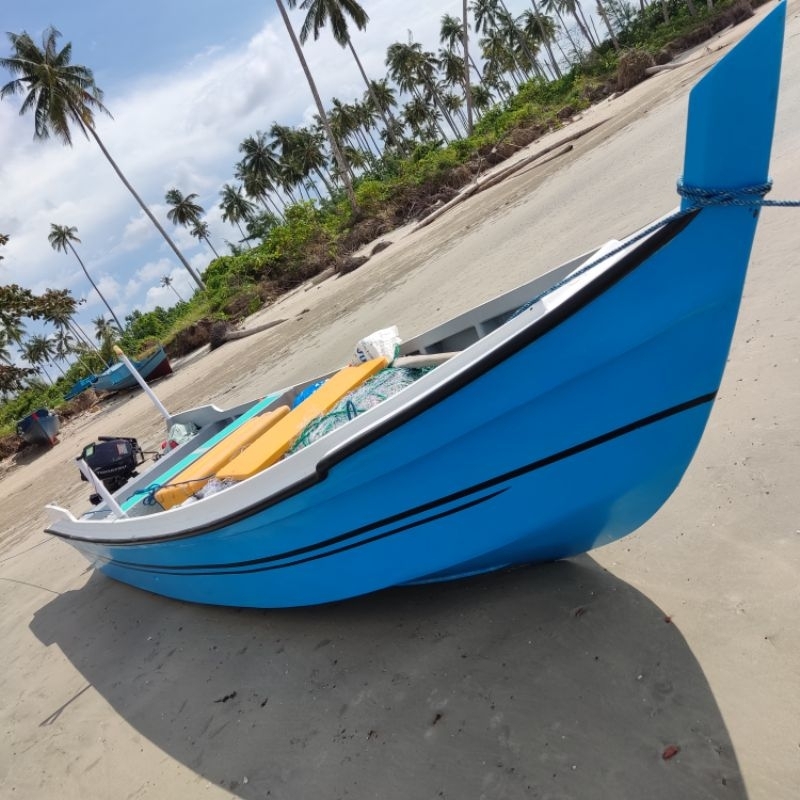 Kapal Perahu Fiberglass Full Fiber 6M X 1.55 NEW Model 2024 Speed Boat Nelayan