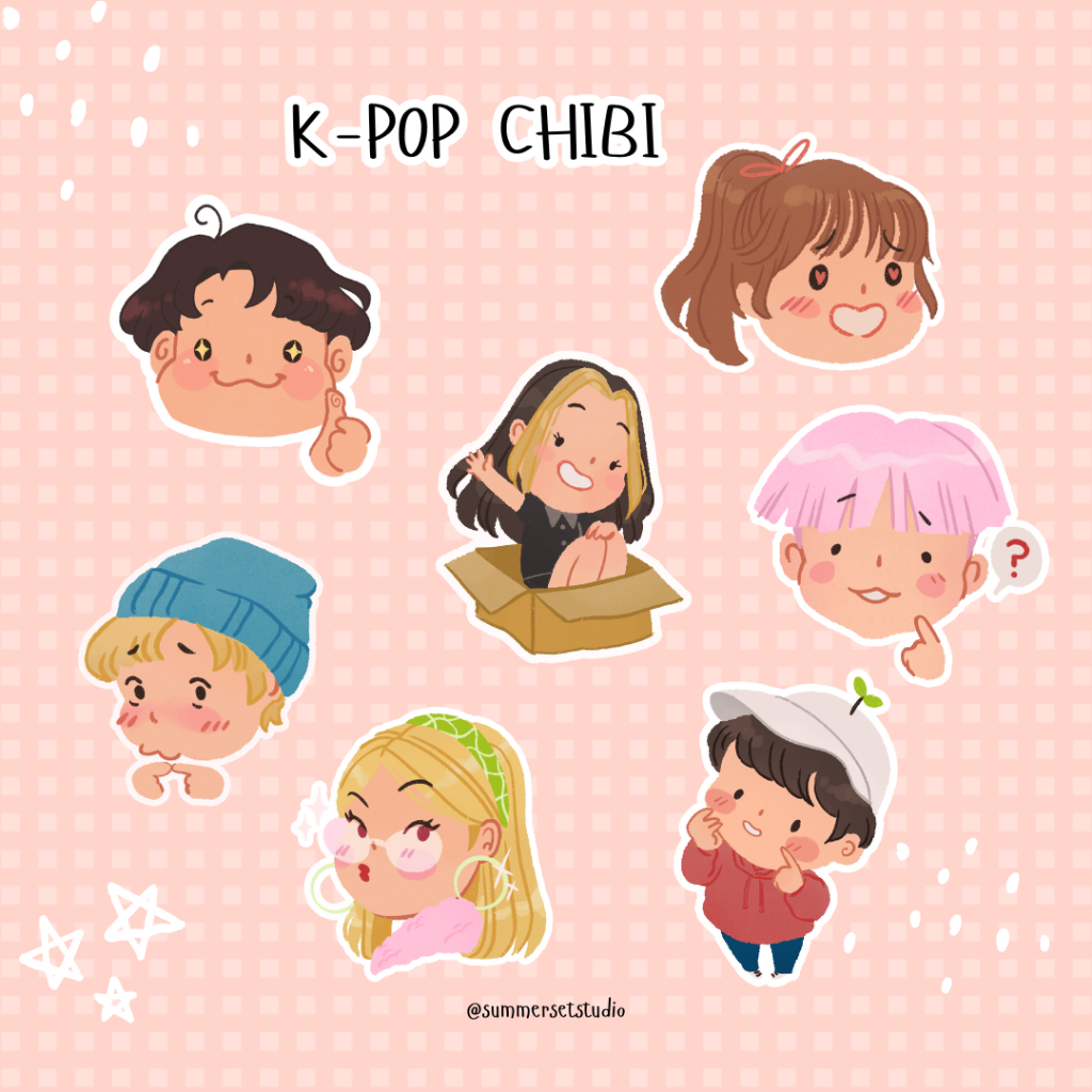 

Stiker Pack - Chibi Karakter (7 pcs) - Stiker Vinyl - Stiker KPOP