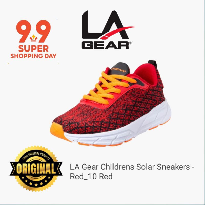 LA Gear Childrens Solar Sneakers - Red_10 Red