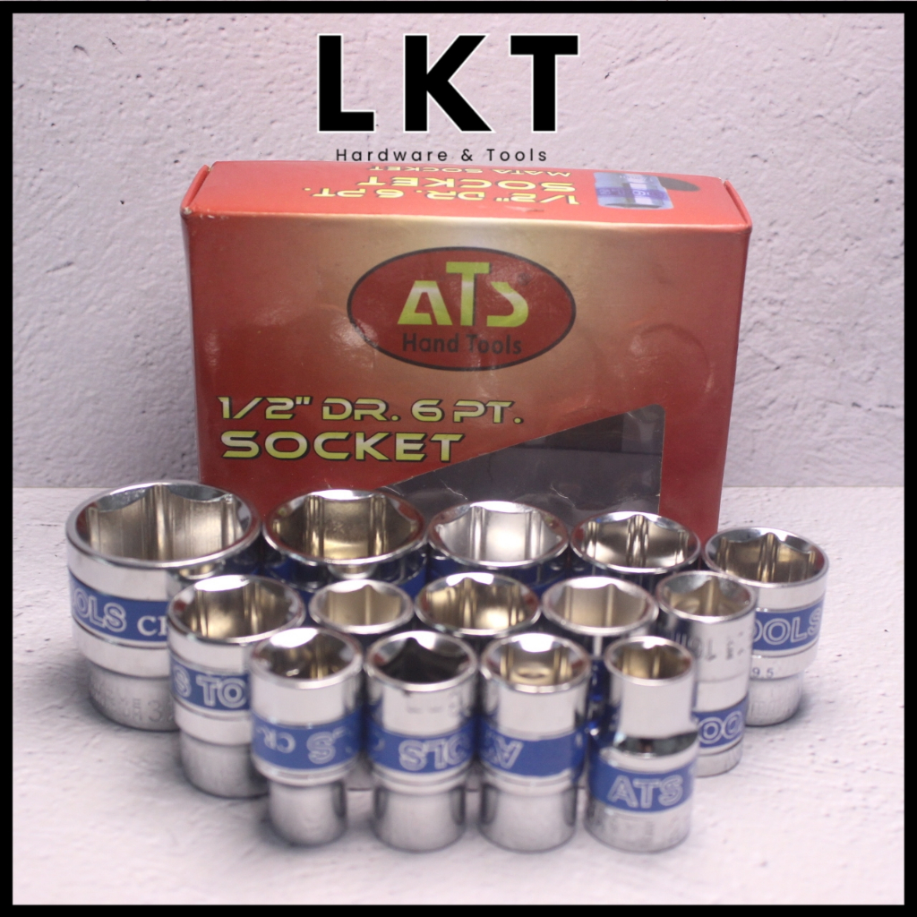 ATS Mata Kunci Sok Sock Impact Shock Drat 1/2 Inch Ukuran 10 12 14 16 19 20 22 24 27 32 mm [Lengkap]