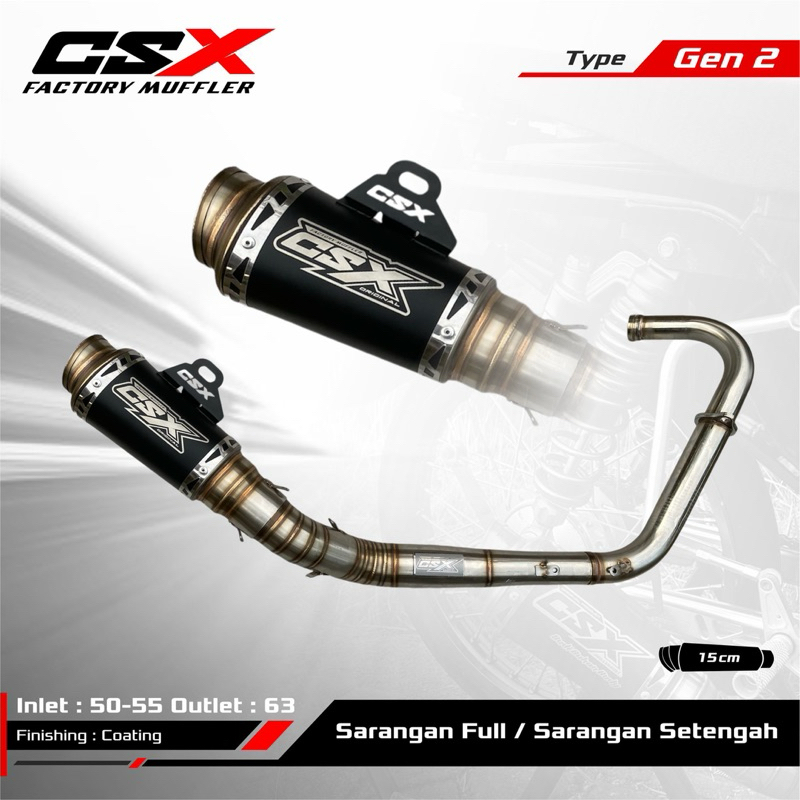 Knalpot racing kolong bawah KLX by CSX FACTORY MUFFLER