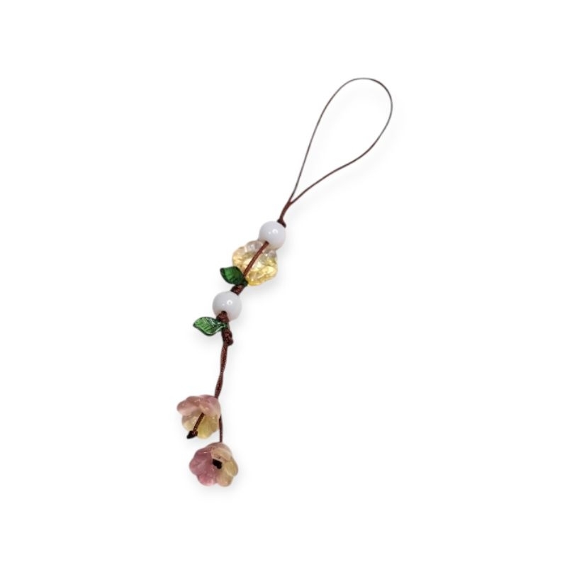 Damelgina - phone charm bunga coklat | phone charm | gantungan hp
