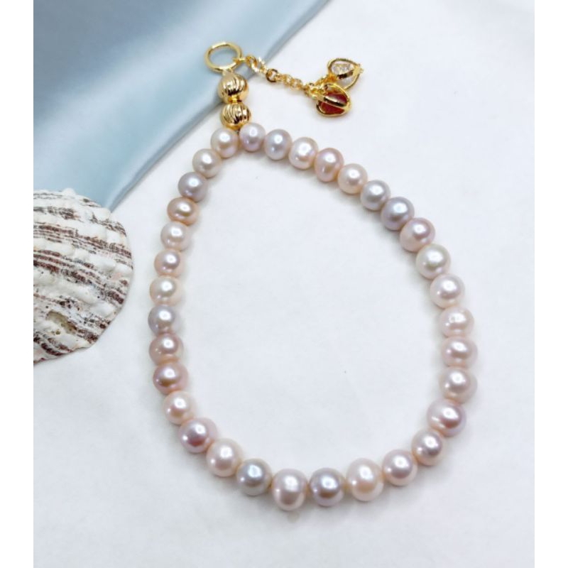 TASBIH 33 MUTIARA ASLI AIR TAWAR BERSERTIFIKAT. TASBIH MAHAR. TASBIH GELANG. KADO WANITA. PERLENGKAP