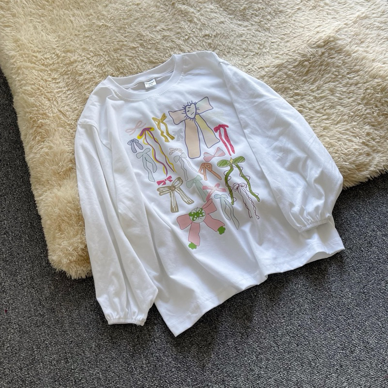 BLOUSE COQUETTE pita - Atasan Wanita T-Shirt Blouse Ribbon TShirt Oversize Baju Casual Lerist
