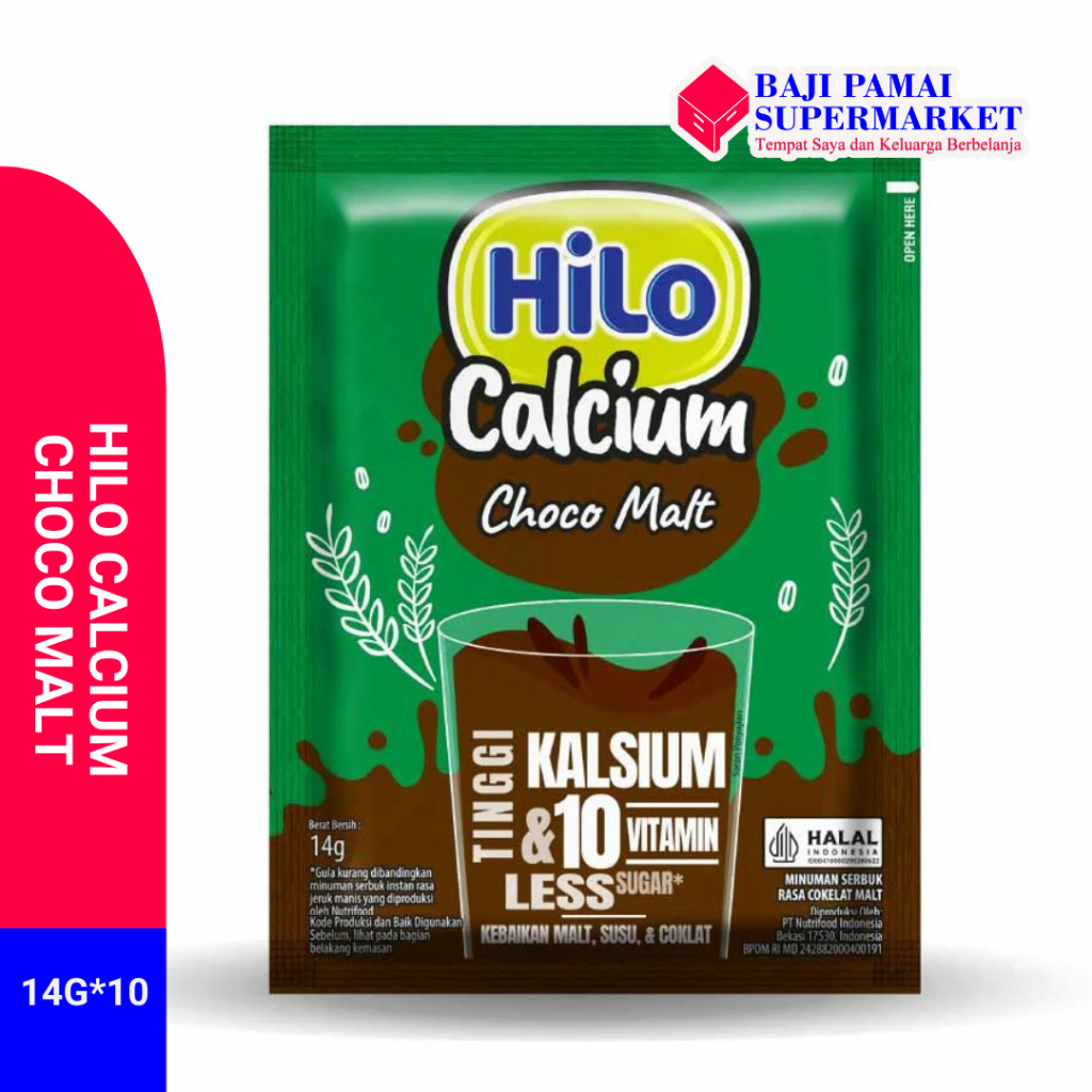 

Hilo Calcium Choco Malt sachet isi 10