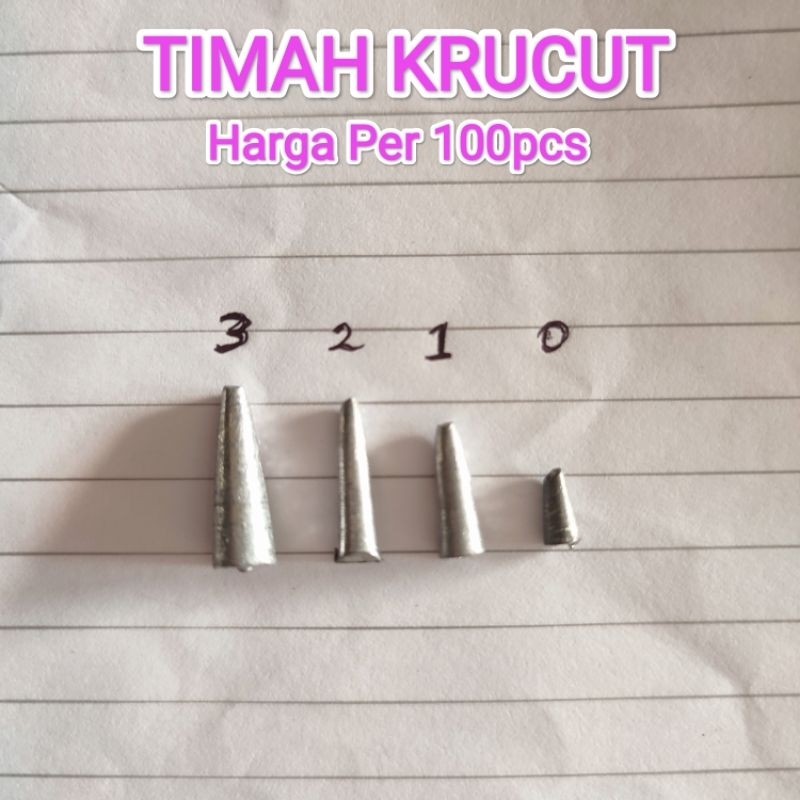 Timah Krucut Pancing Isi 100pcs