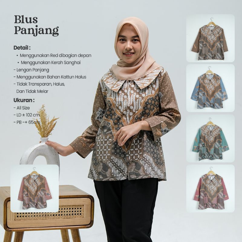 Blus Motif Batik Panjang - Sekar Jagad