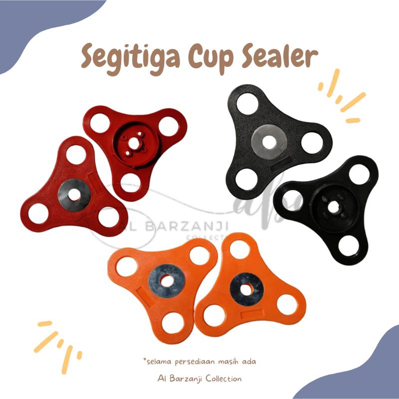 Segitiga Cup Sealer 1 Set Warna Variasi Penjepit Plastik Roll 2 Pcs
