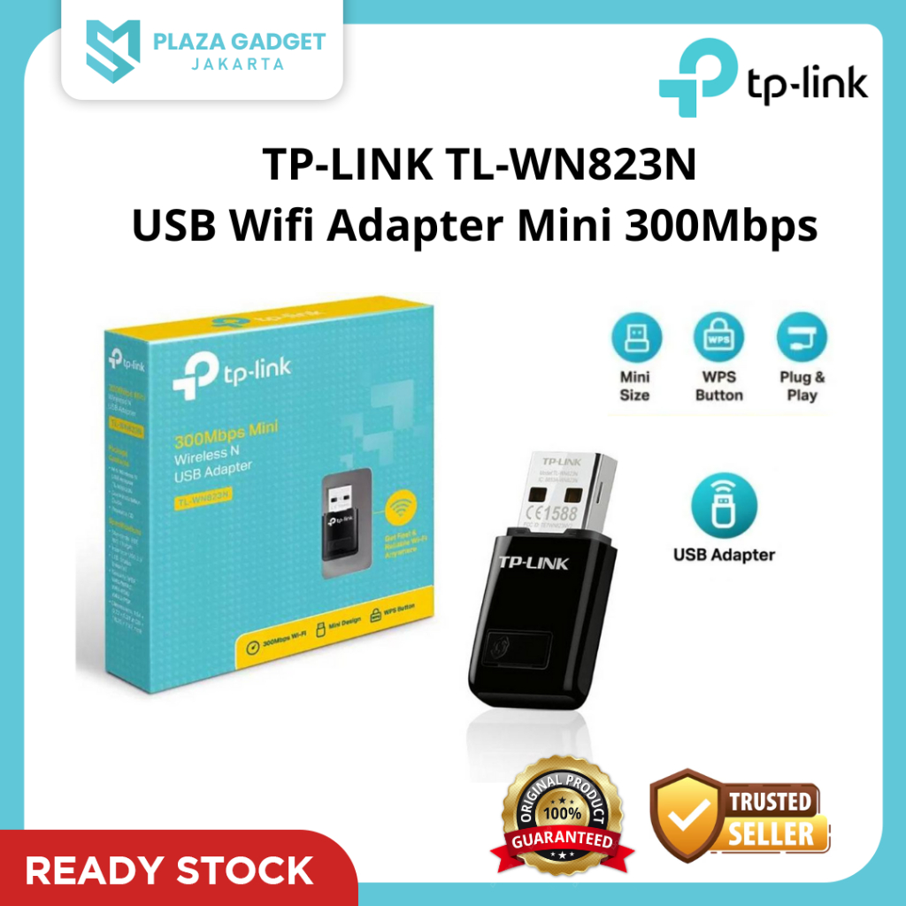 TP-LINK TL-WN823N USB Wifi Adapter Mini 300Mbps TP LINK TL WN 823 N - Garansi Resmi 1 Tahun