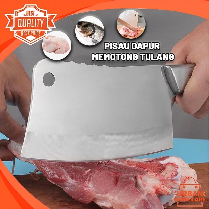 pisau cincang daging pisau stainless pisau tulang pisau daging tebal pisau dapur pisau golok